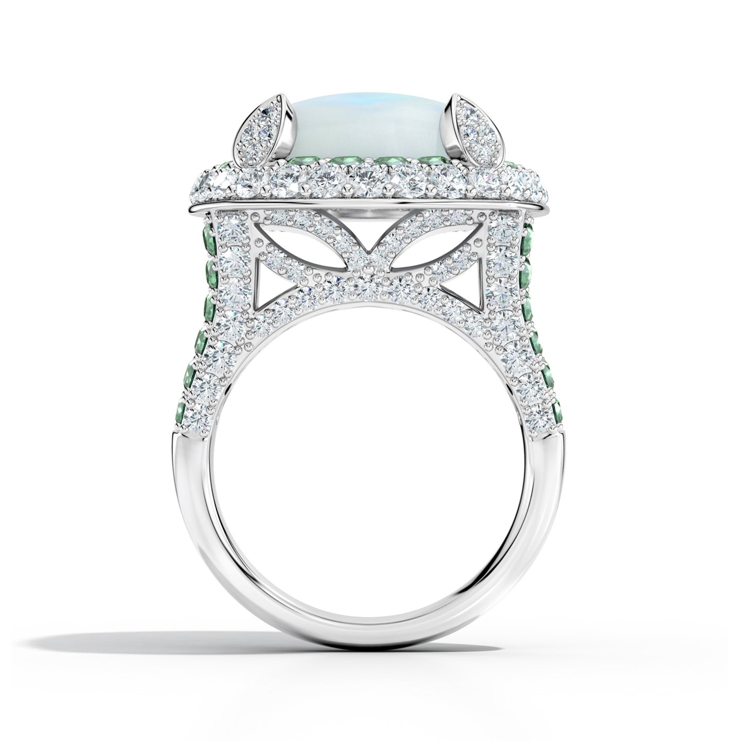 Moonlit Oasis Dual Halo Ring