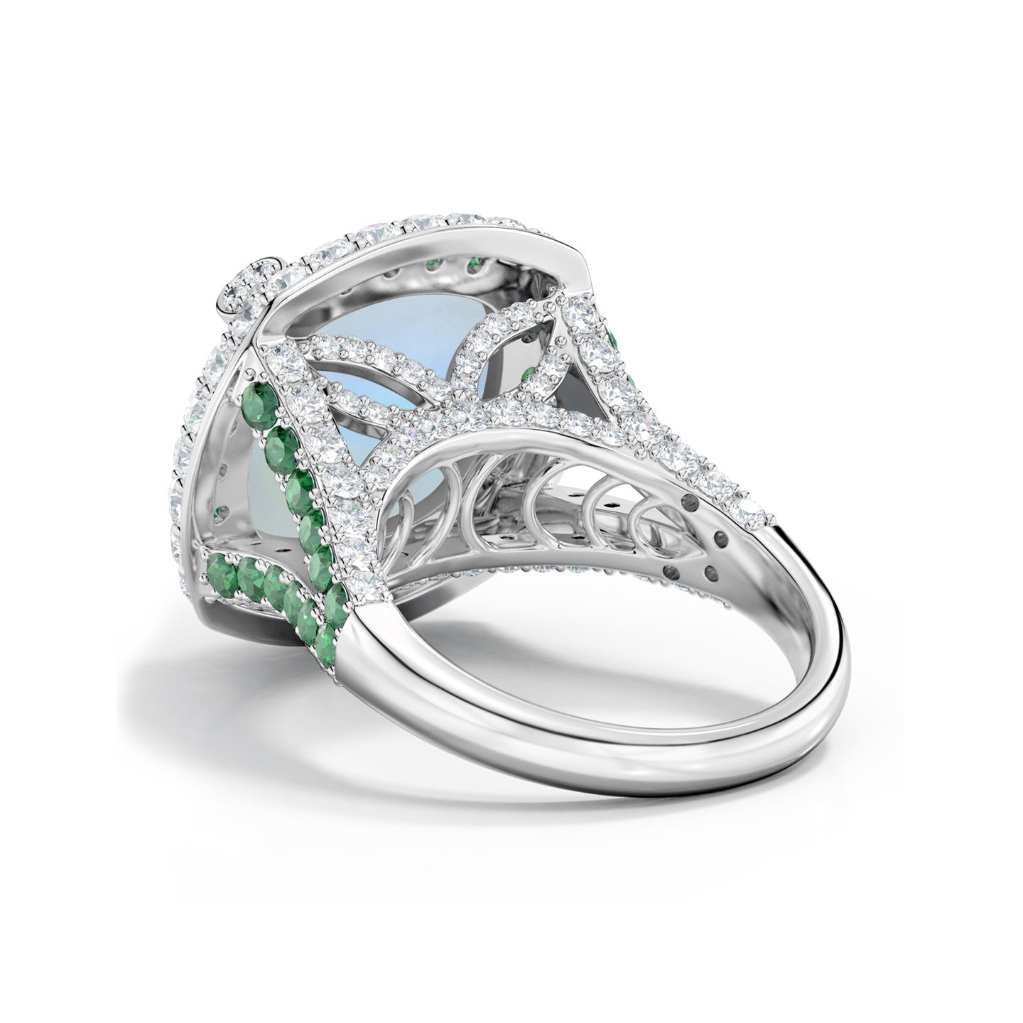 Moonlit Oasis Dual Halo Ring