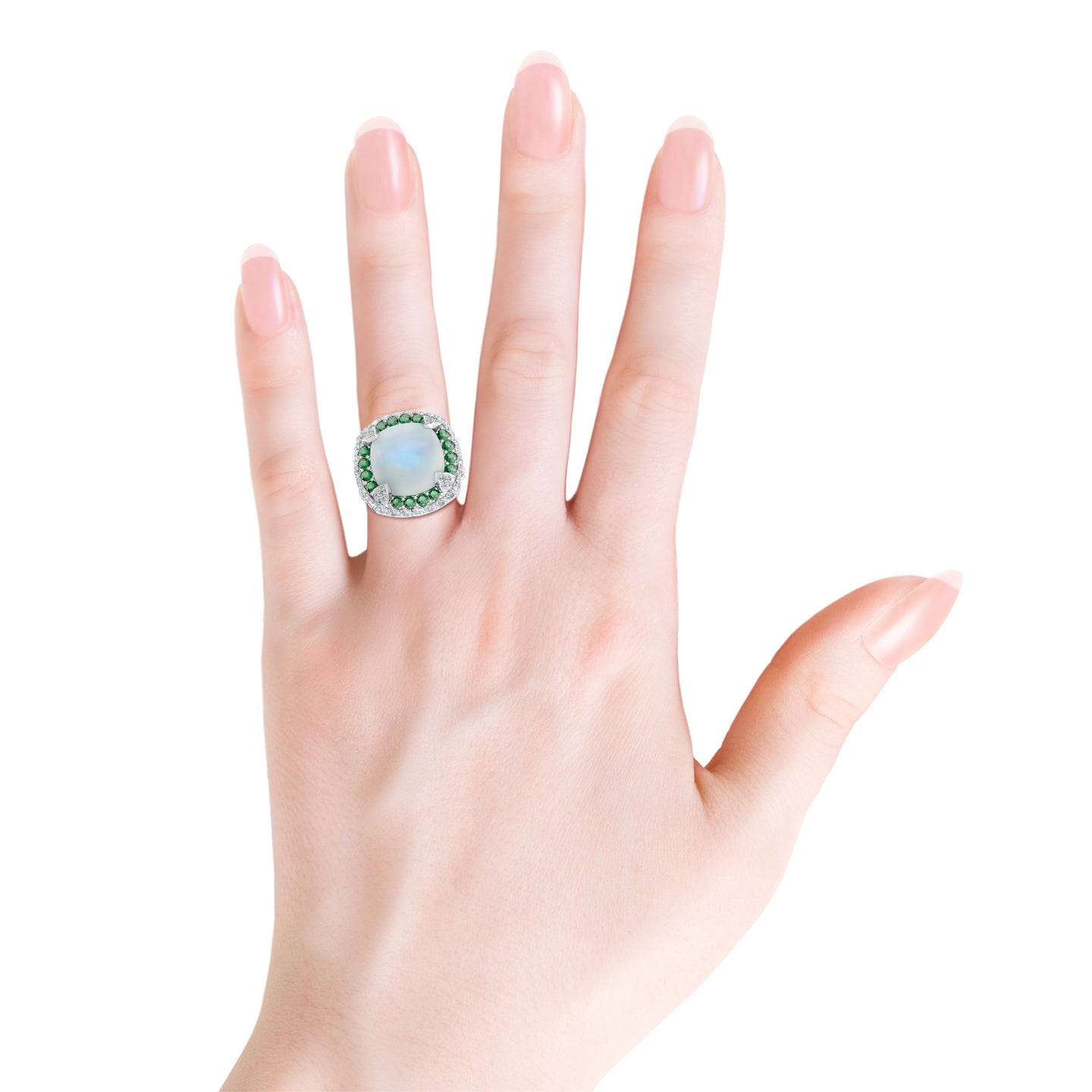 Moonlit Oasis Dual Halo Ring