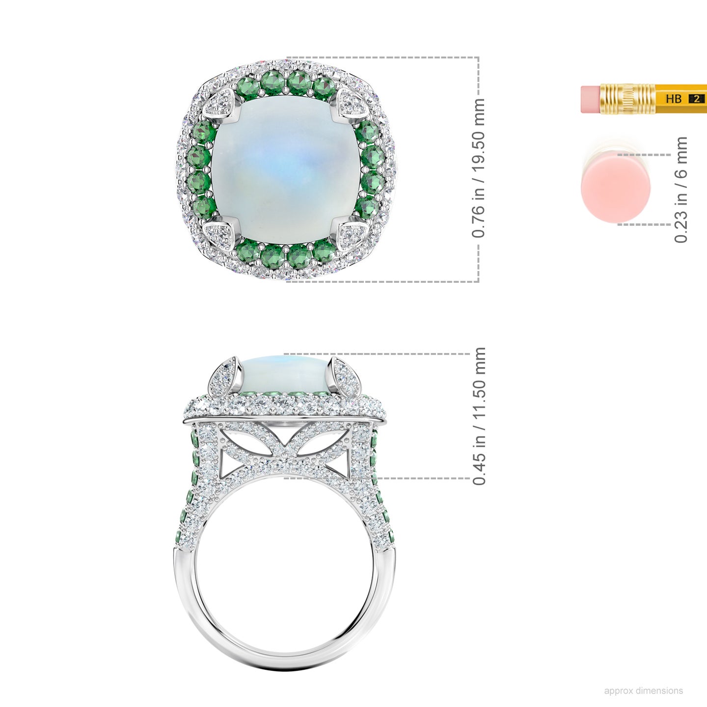 Moonlit Oasis Dual Halo Ring