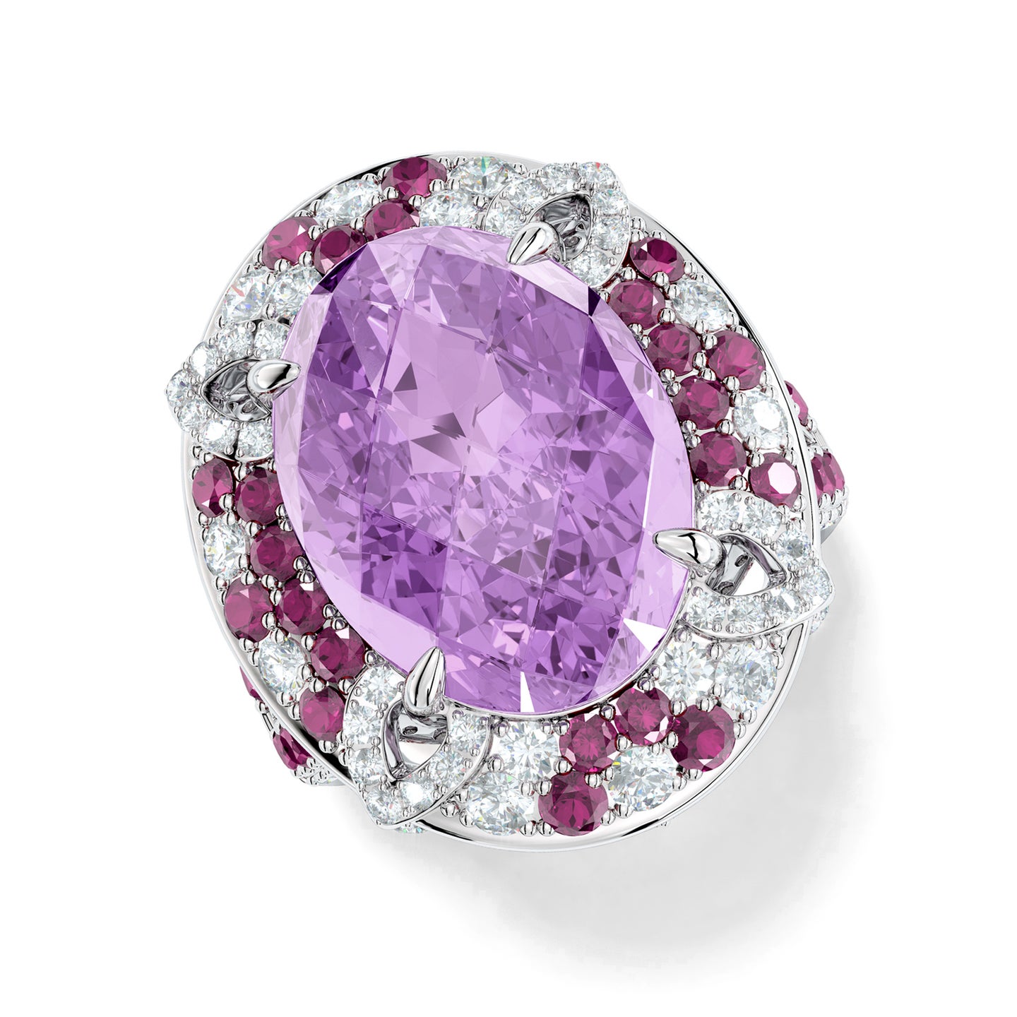 Cherry Blossom Double Halo Ring