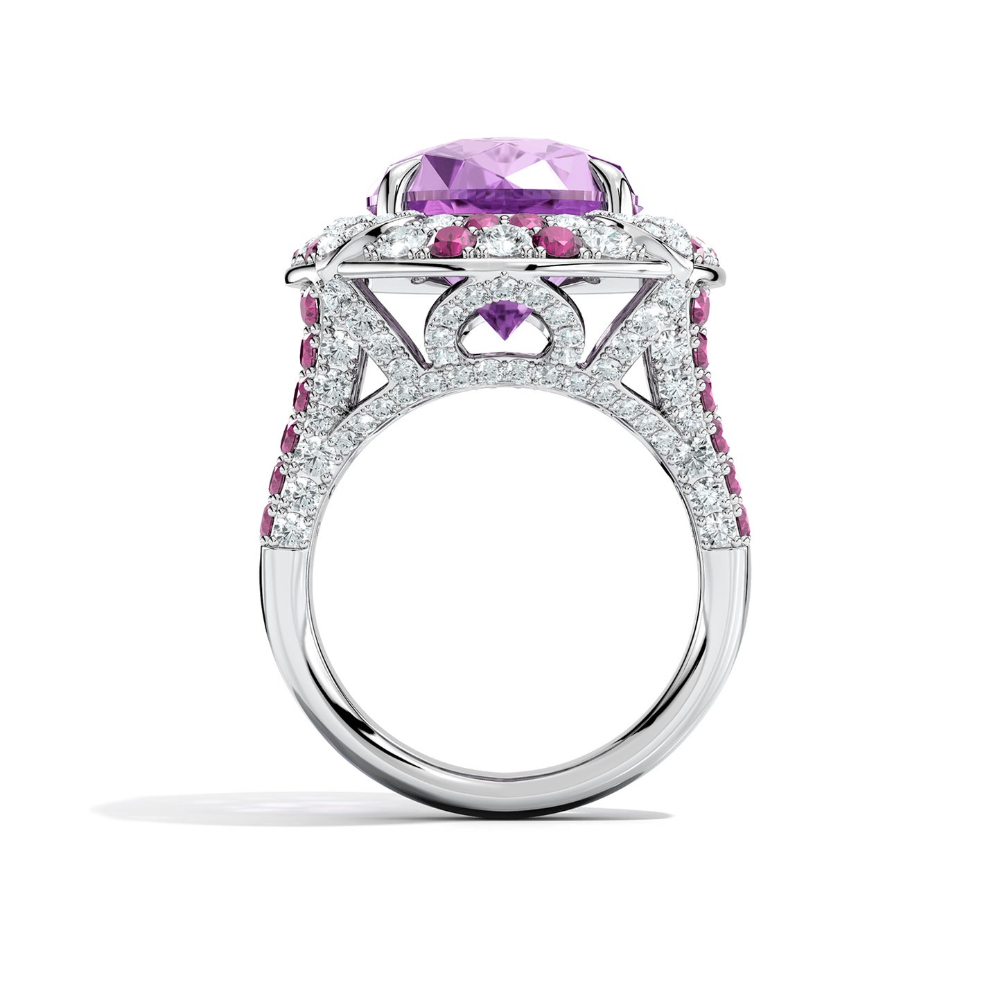 Cherry Blossom Double Halo Ring