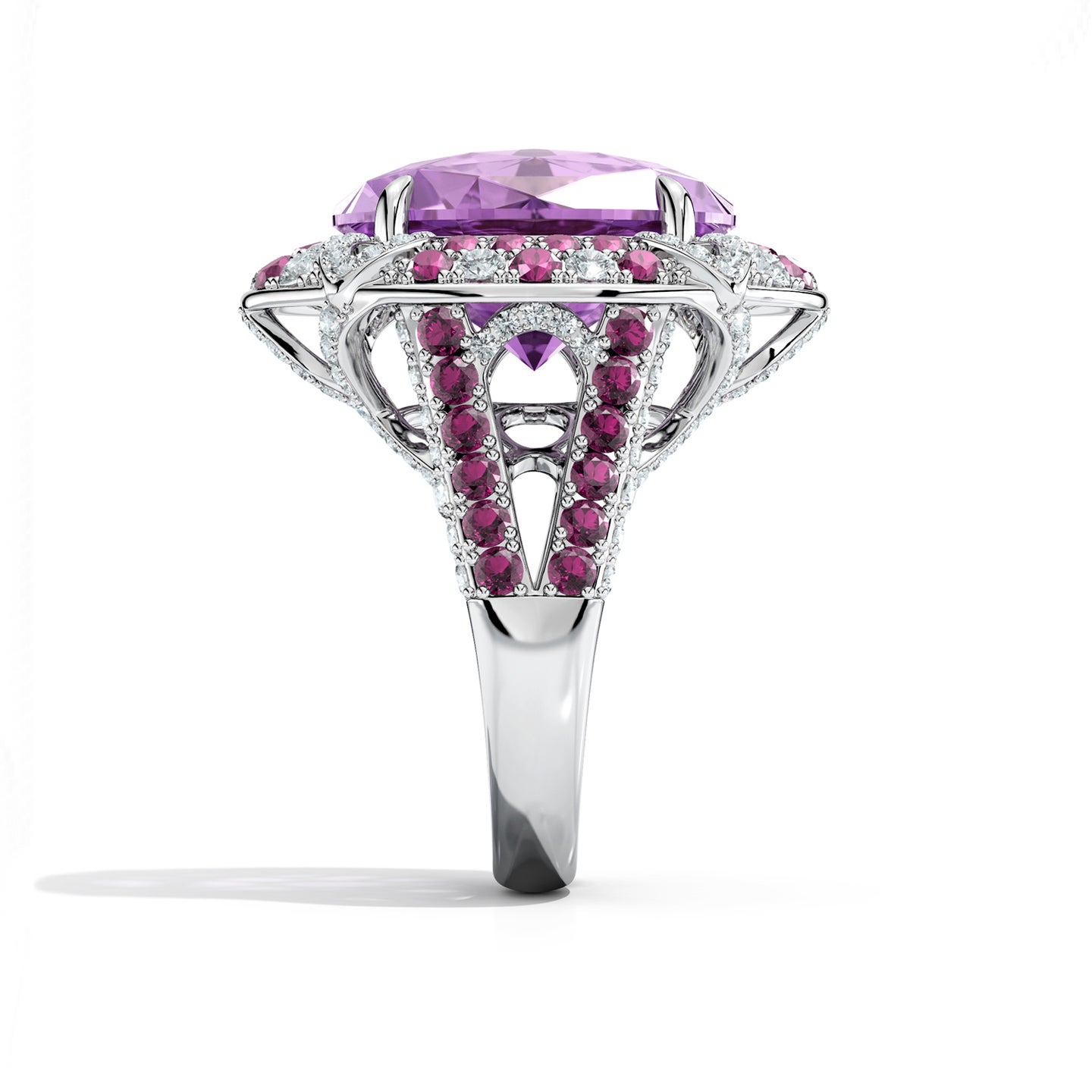 Cherry Blossom Double Halo Ring