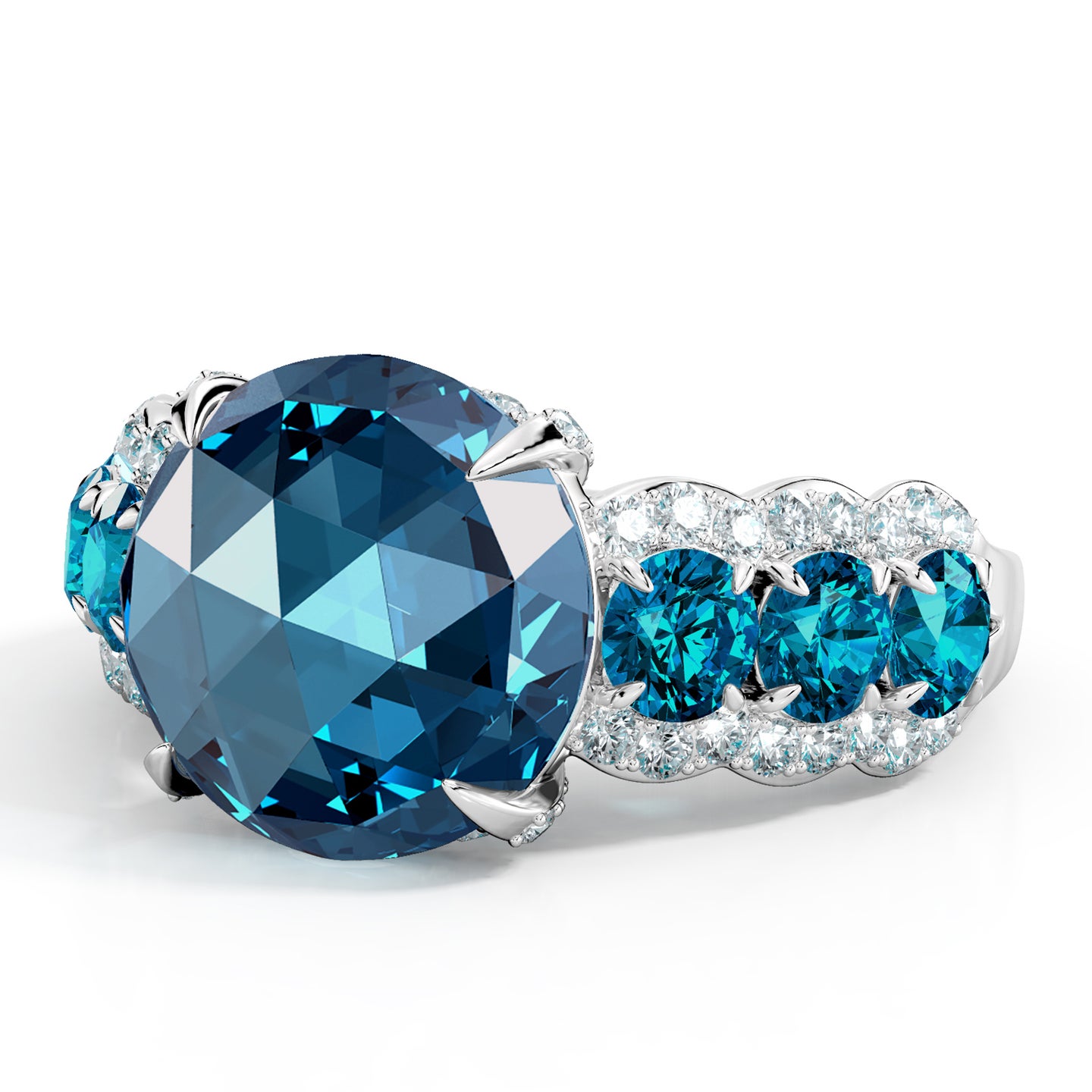 Felicia Scalloped Shank Ring