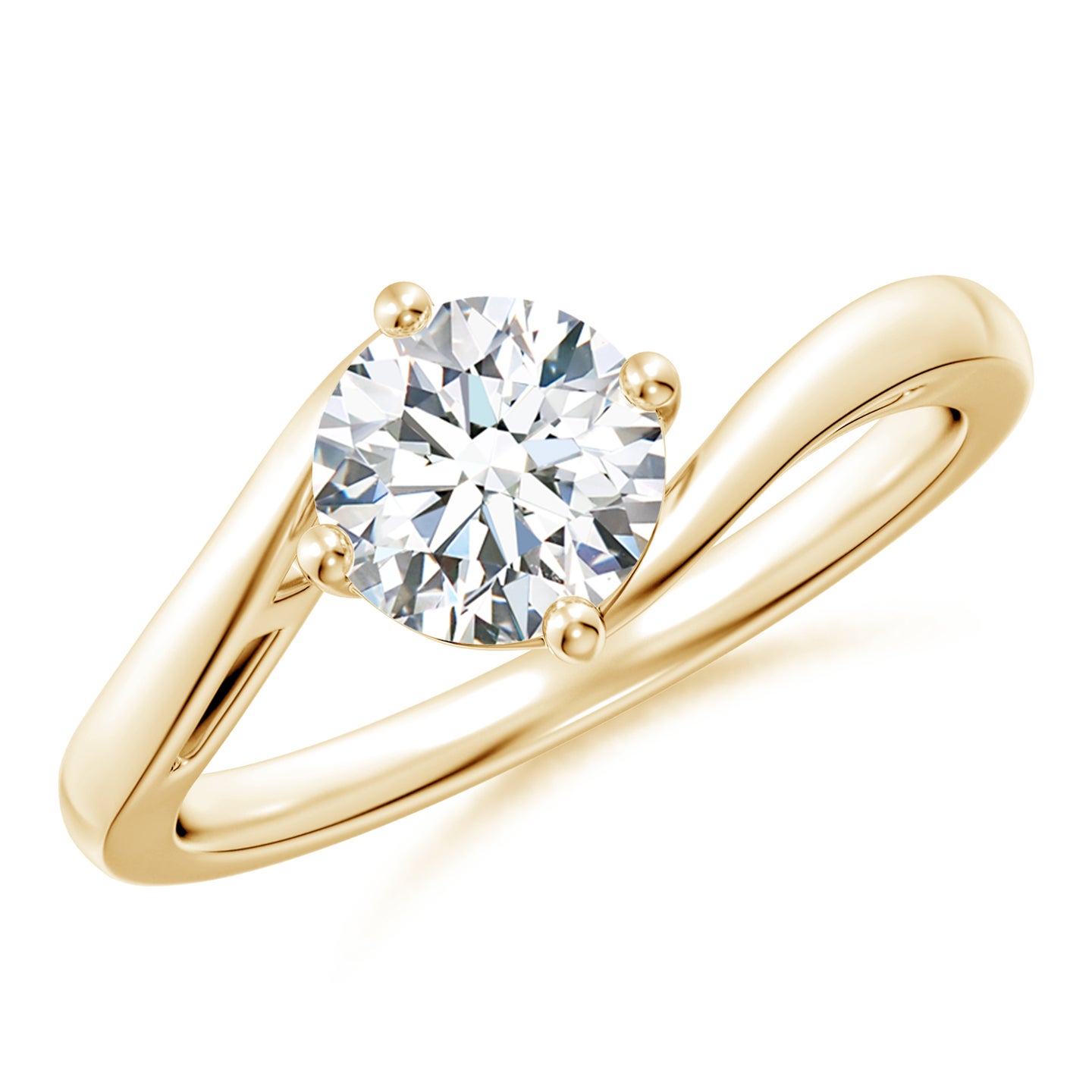 Lab-Grown Classic Round Diamond Solitaire Bypass Ring