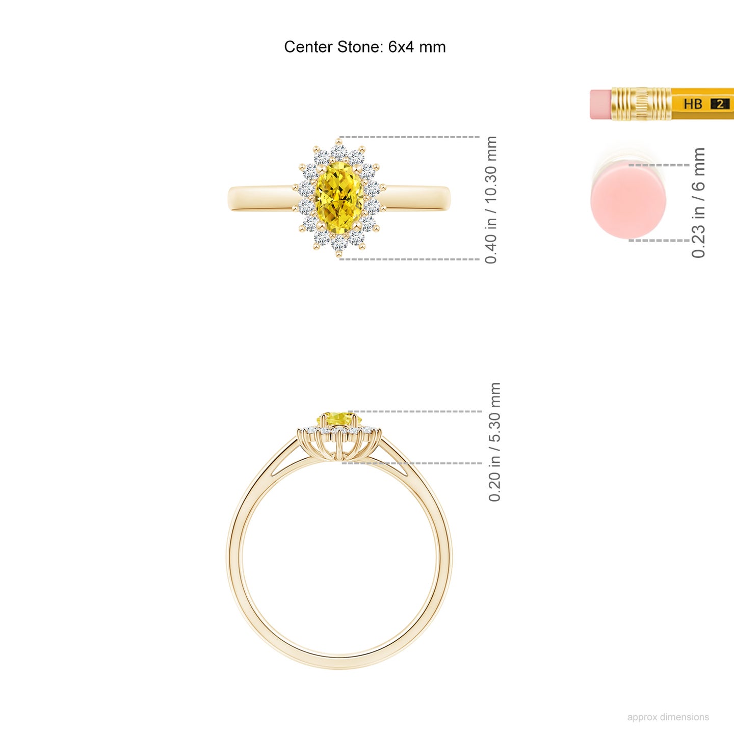 Princess Diana Inspired Lab-Grown Fancy Intense Yellow Diamond Ring with Halo