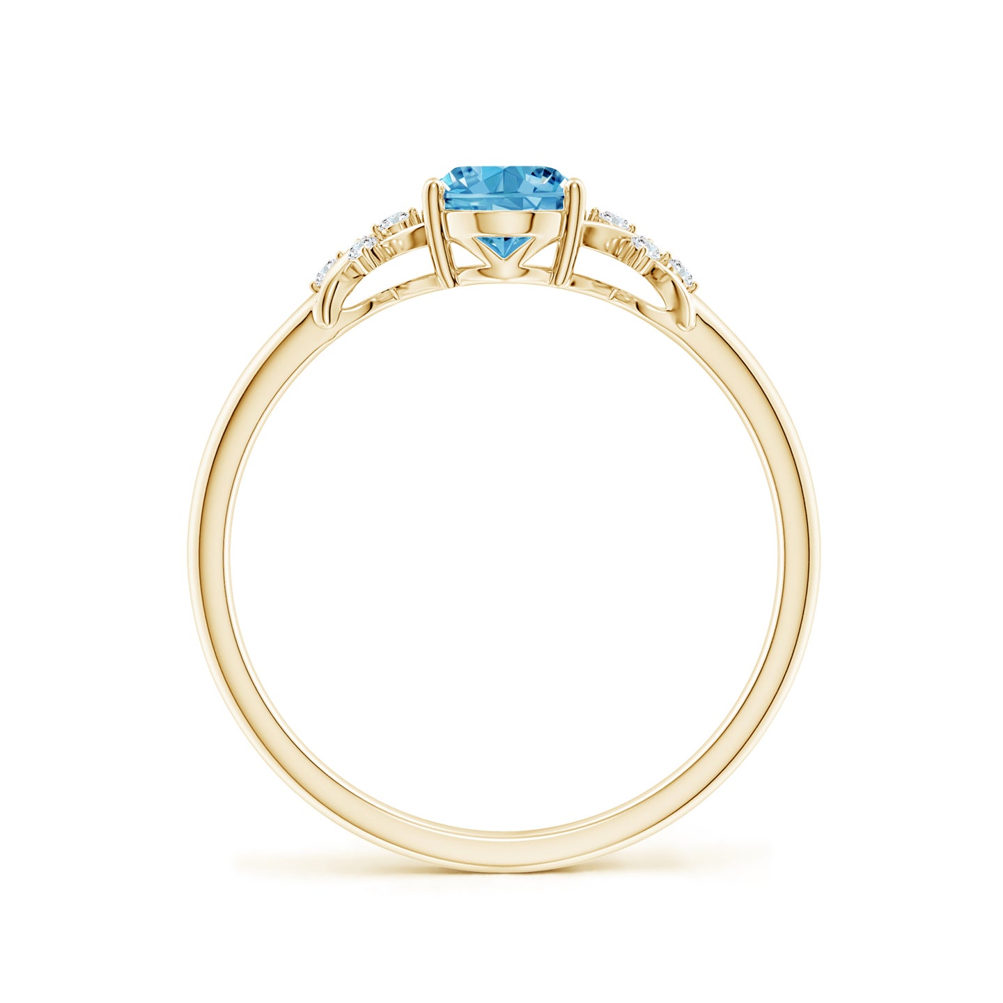 Solitaire Oval Lab-Grown Fancy Intense Blue Diamond Criss Cross Ring
