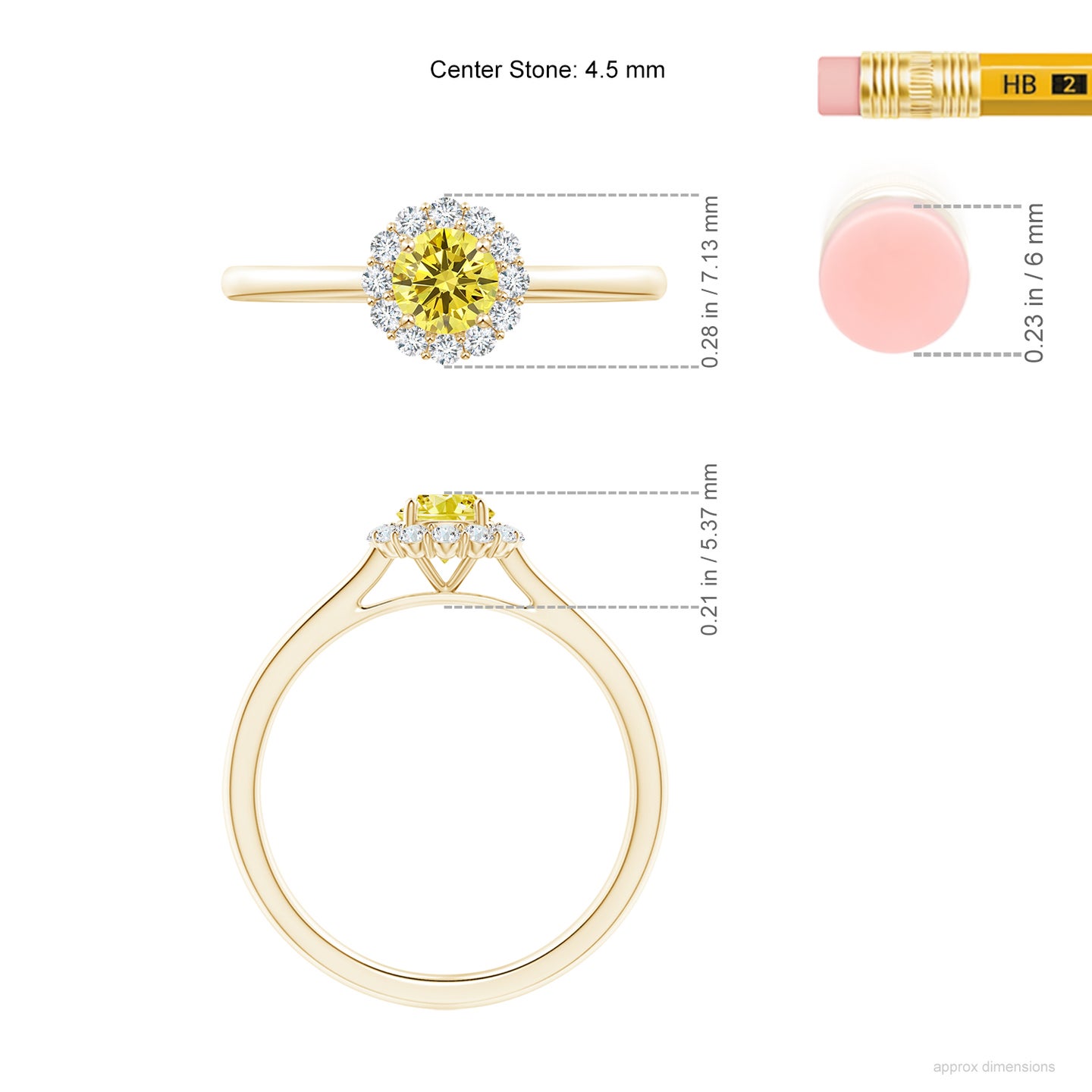 Classic Round Lab-Grown Fancy Intense Yellow Diamond Scalloped Halo Ring Classic Round Lab-Grown Fancy Intense Yellow Diamond Scalloped Halo Ring