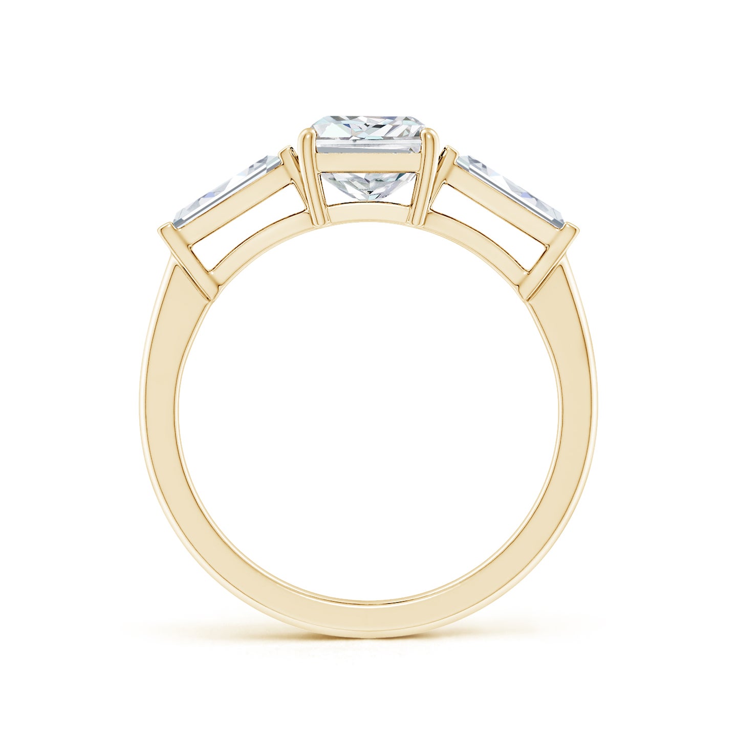Lab-Grown Radiant-Cut and Tapered Baguette Diamond Side Stone