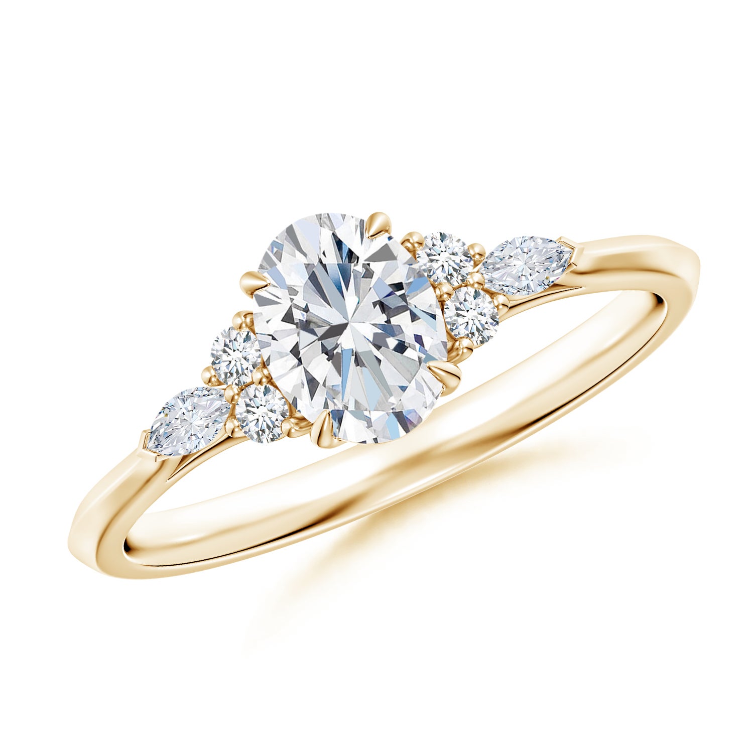 Shop Oval Lab Grown Diamond Rings for Women in India | Angara