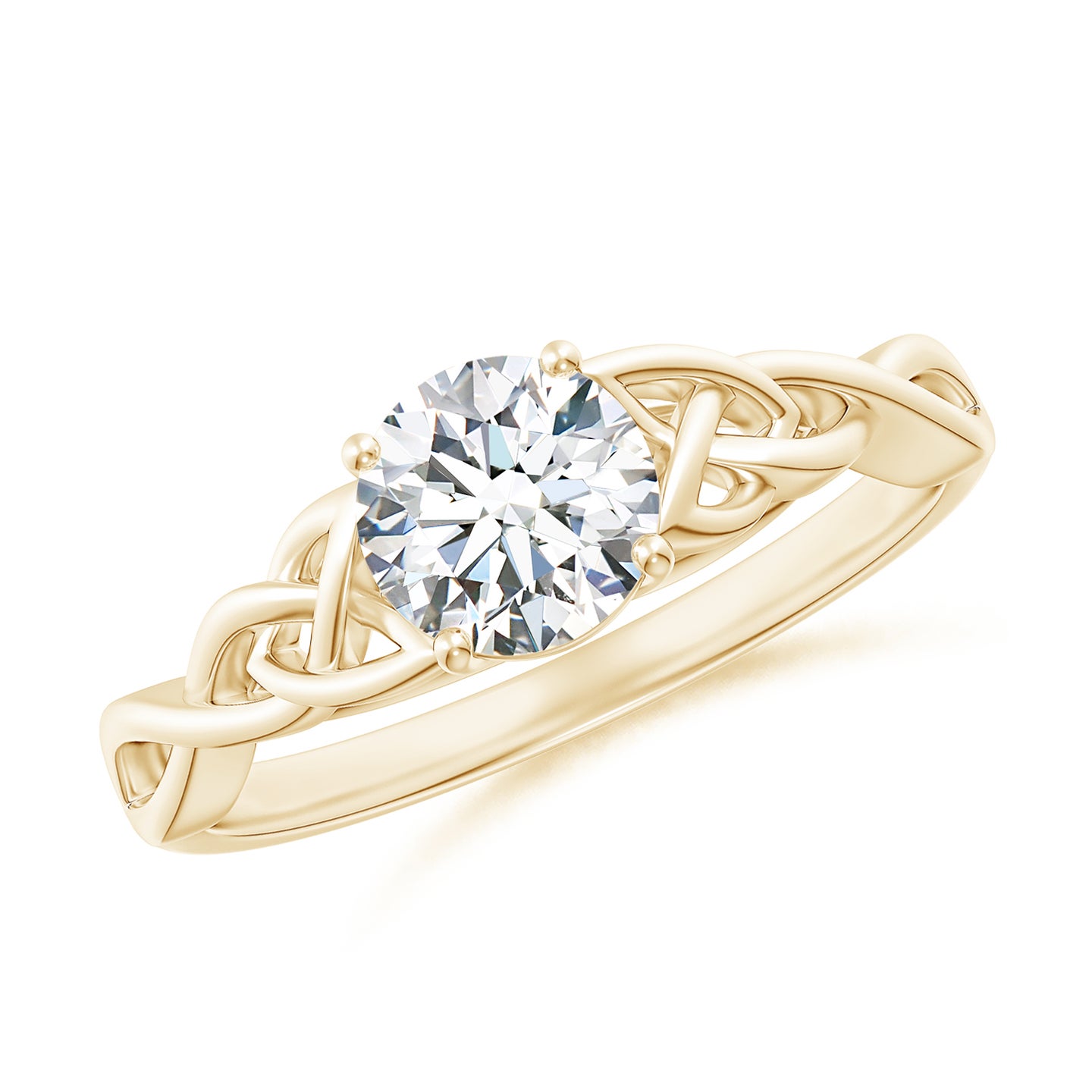 Lab-Grown Round Diamond Celtic Knot Engagement Ring