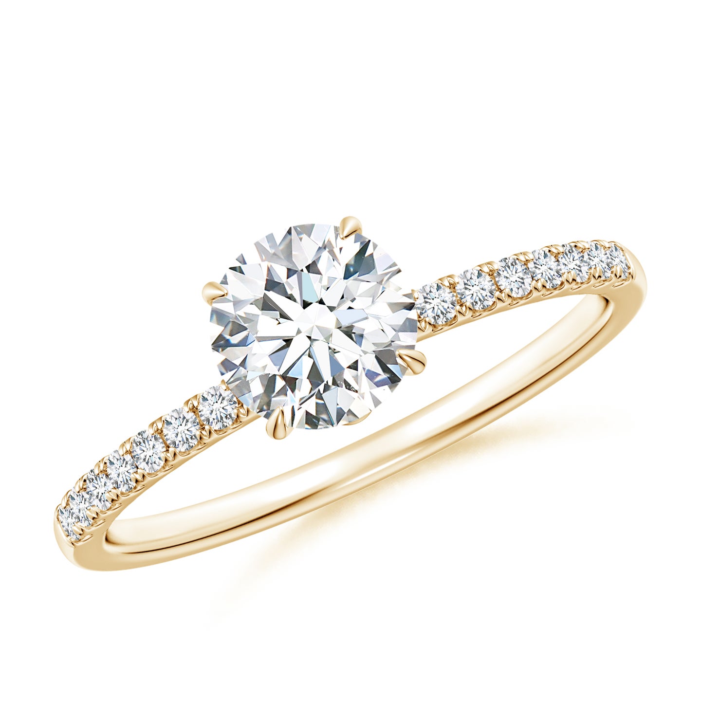 Lab-Grown Round Diamond Hidden Halo Engagement Ring