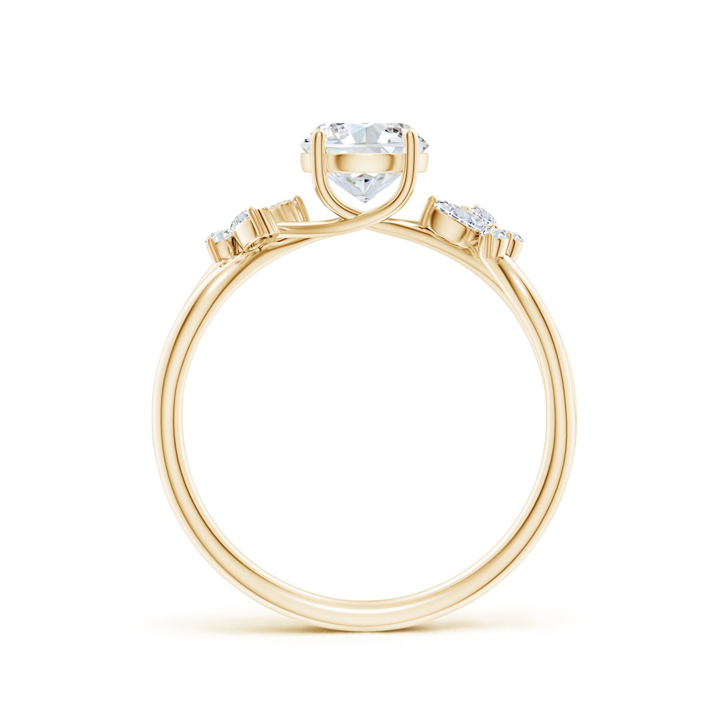 Lab-Grown Round Diamond Butterfly Engagement Ring