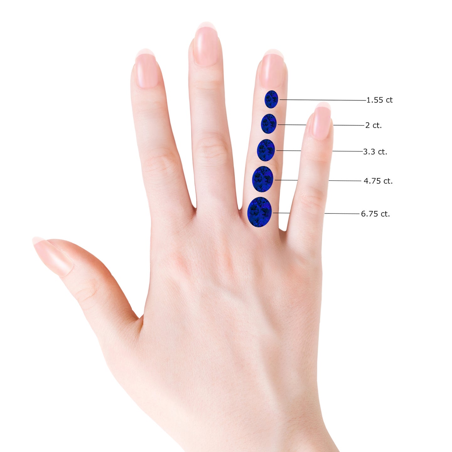 Three Stone Oval Lab-Grown Blue Sapphire and Trapezoid Diamond Halo Engagement Ring