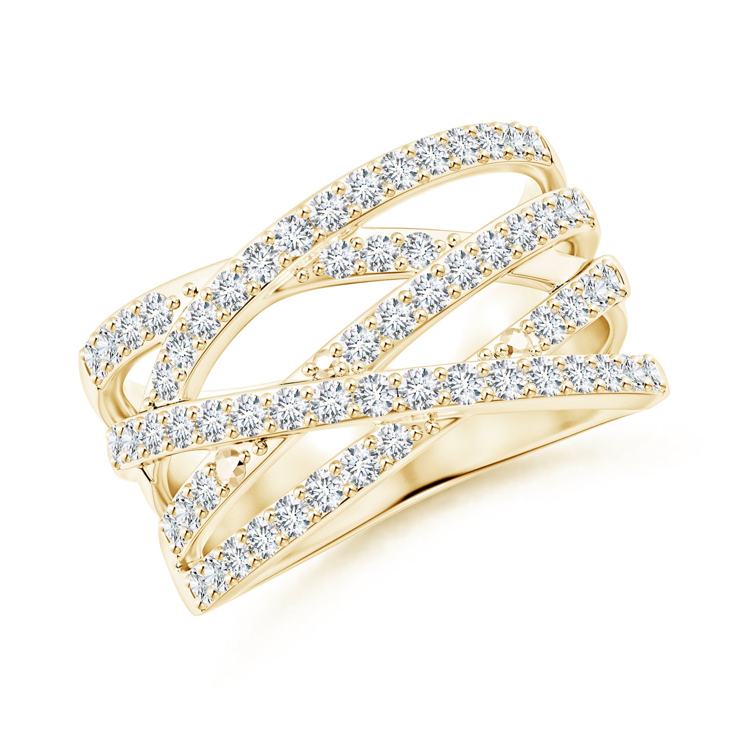 Lab-Grown Entwined Diamond Wrap Ring