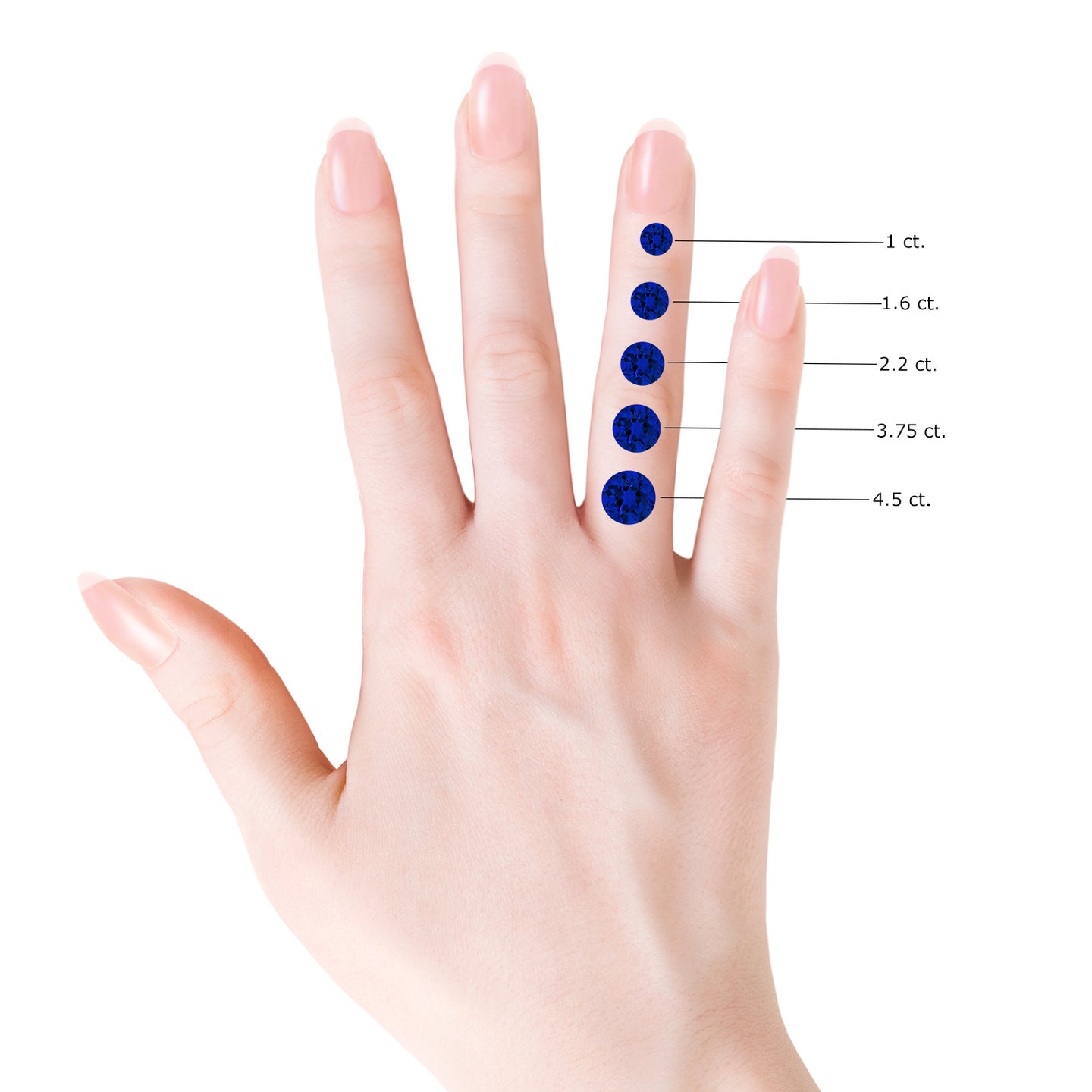 Lab-Grown Channel Set Blue Sapphire and Diamond Semi Eternity Ring
