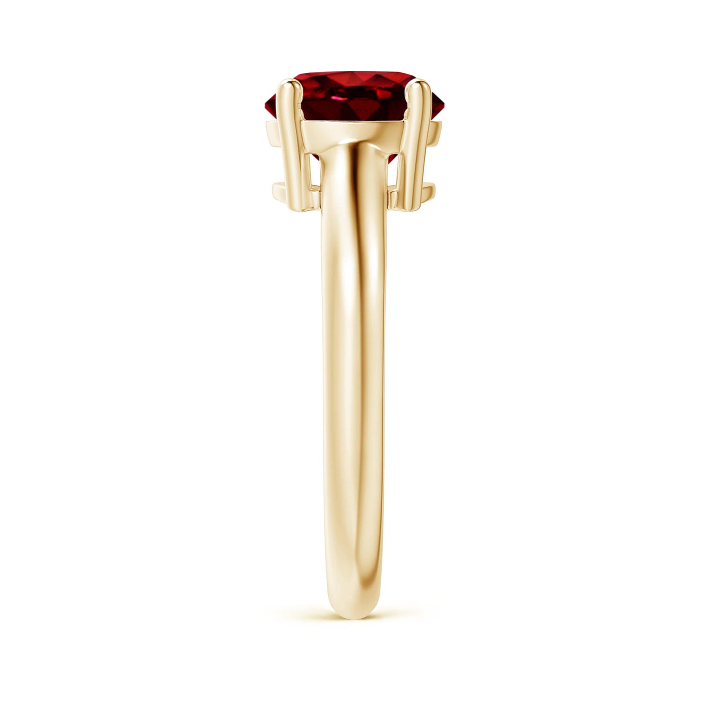 Round Ruby Solitaire Engagement Ring