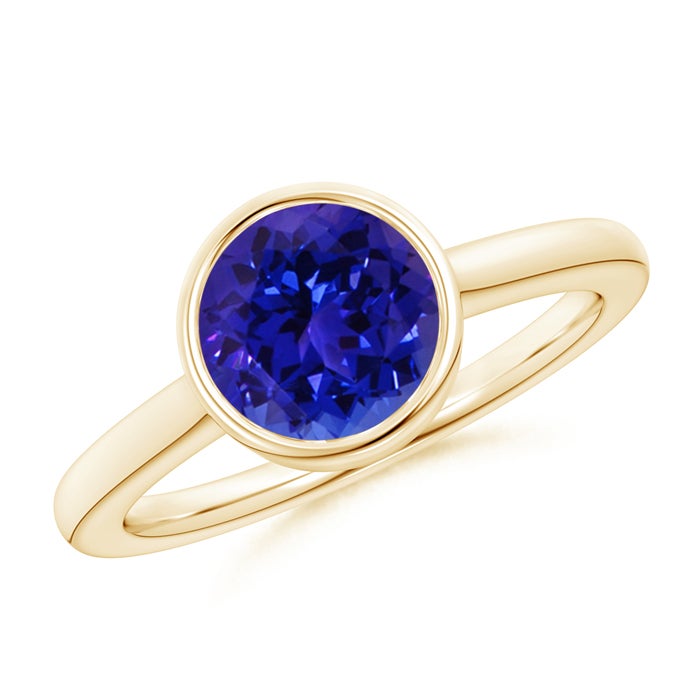 Bezel-Set Round Tanzanite Solitaire Engagement Ring