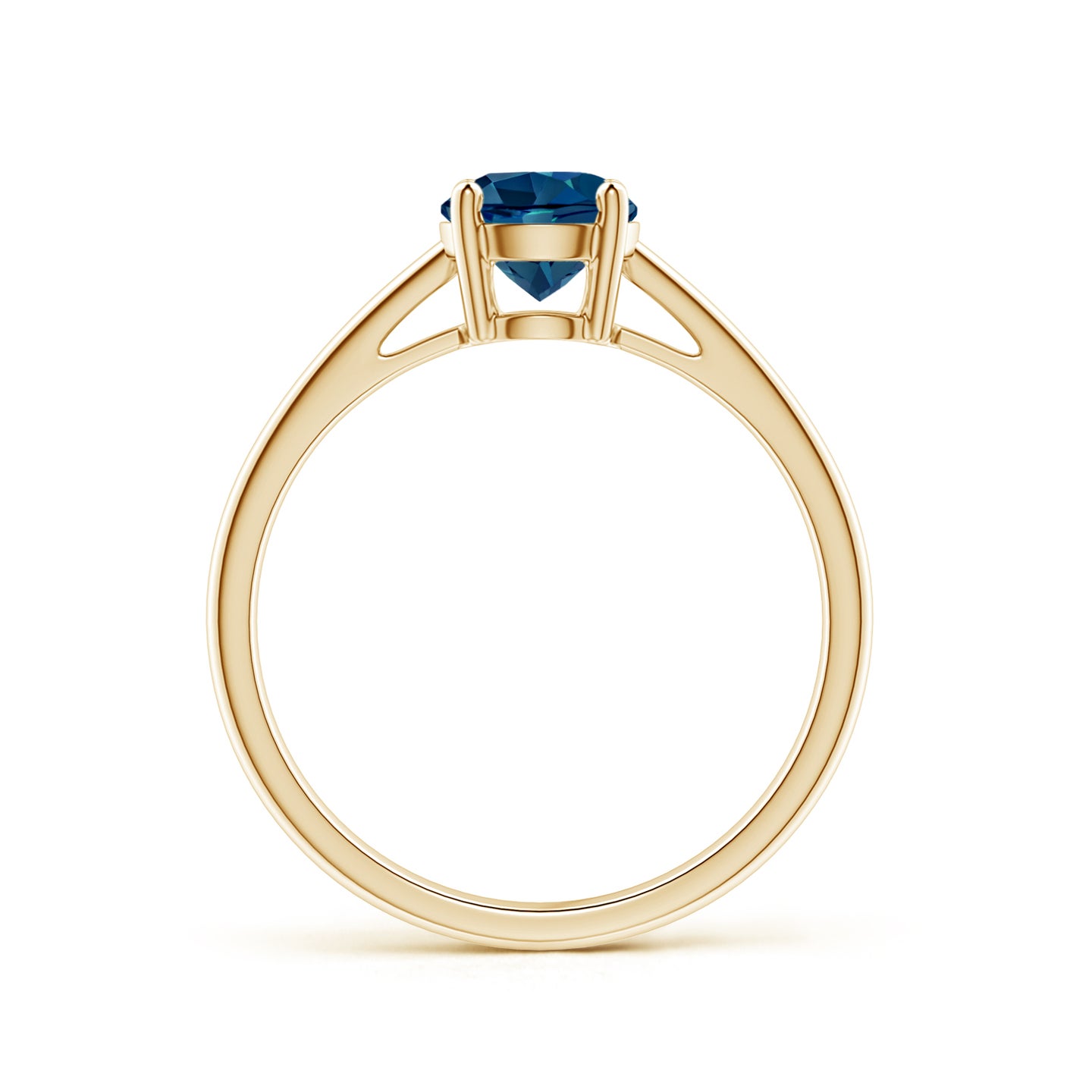 6mm AAAA Classic Prong-Set Round London Blue Topaz Solitaire Ring in Yellow Gold 6mm AAAA Classic Prong-Set Round London Blue Topaz Solitaire Ring in Yellow Gold