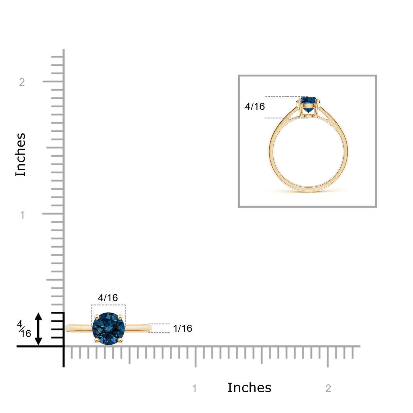 6mm AAAA Classic Prong-Set Round London Blue Topaz Solitaire Ring in Yellow Gold 6mm AAAA Classic Prong-Set Round London Blue Topaz Solitaire Ring in Yellow Gold