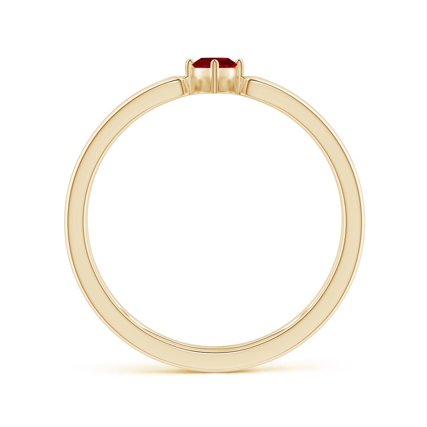 Marquise Ruby Solitaire Parallel Split Shank Ring