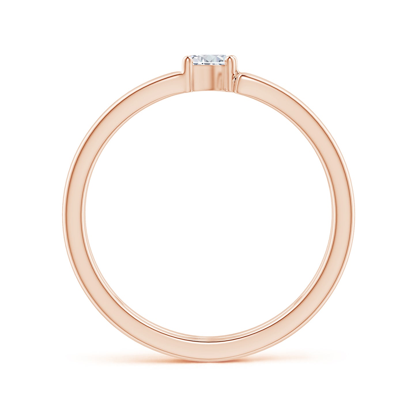 Tilted Marquise Diamond Solitaire Parallel Split Shank Ring