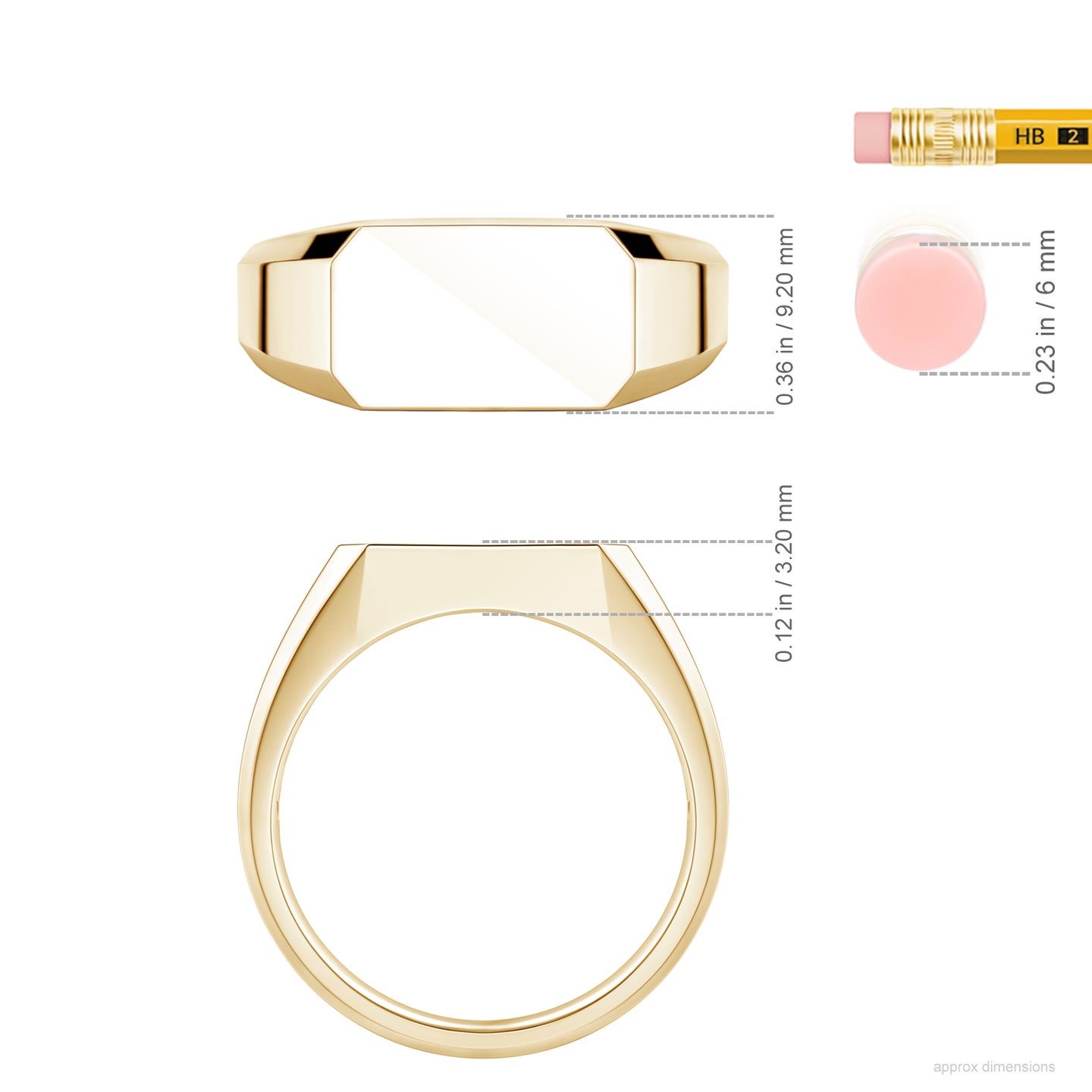 Octagonal Men's Signet Ring