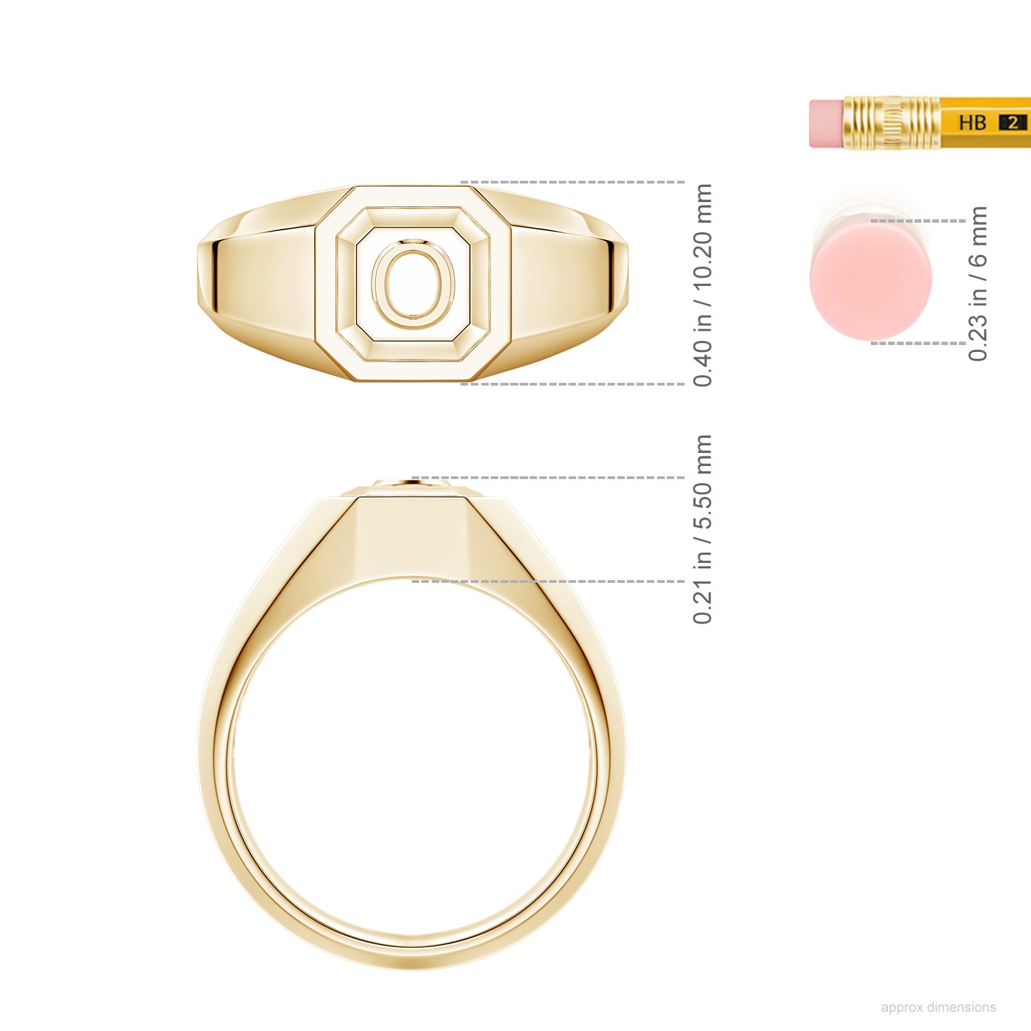 【Peter Do】INSIGNIA RING size8 Men's Capital 'O' Octagon Signet Ring | Angara India