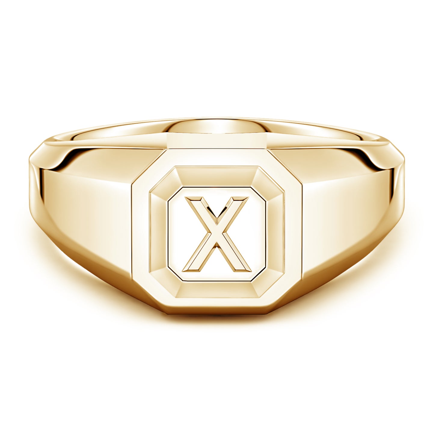 Men's Capital 'X' Octagon Signet Ring