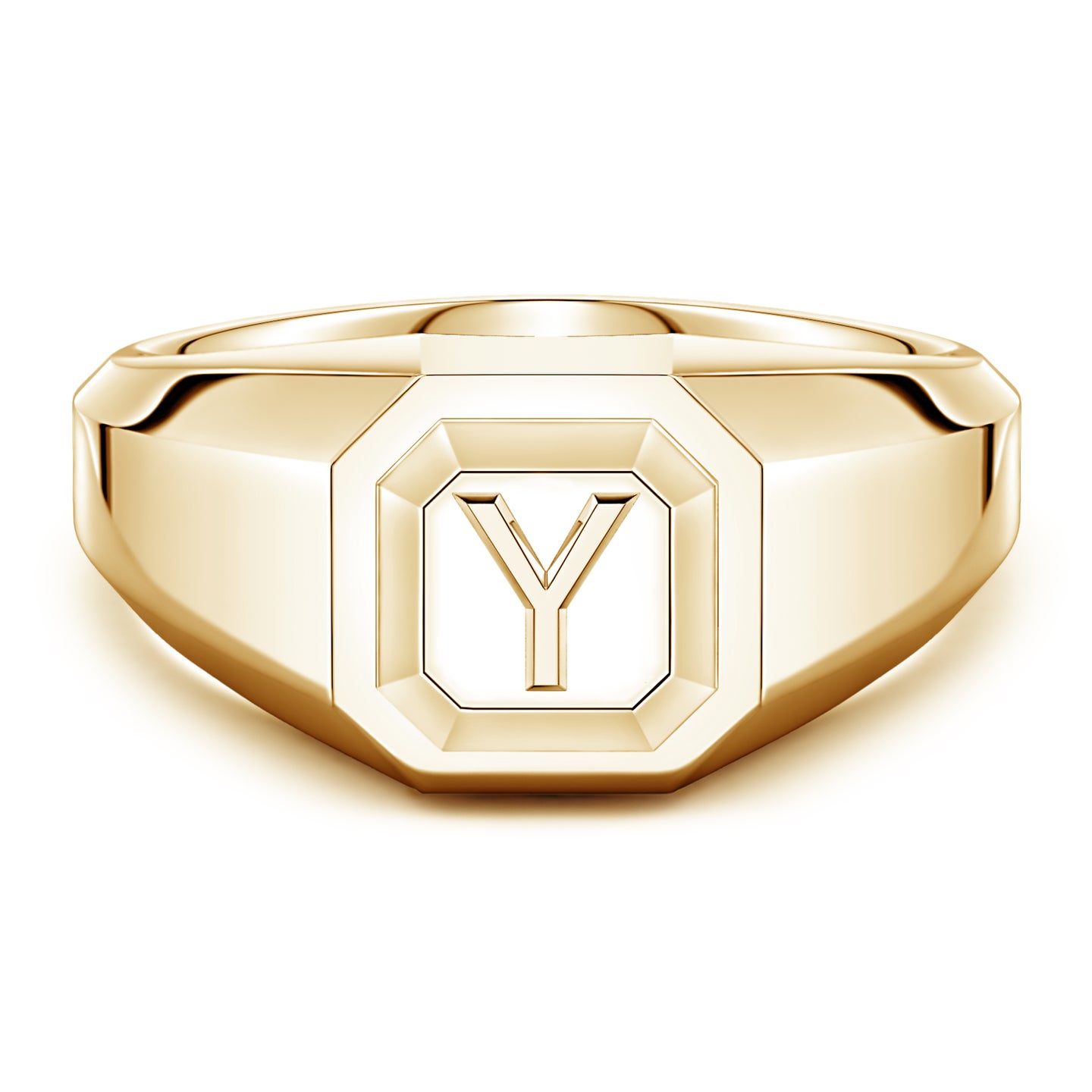 Men's Capital 'Y' Octagon Signet Ring