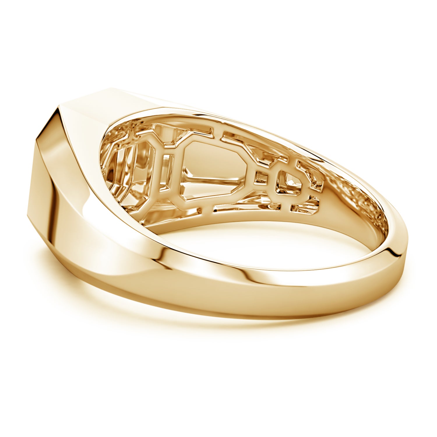 Men's Capital 'Z' Octagon Signet Ring | Angara India