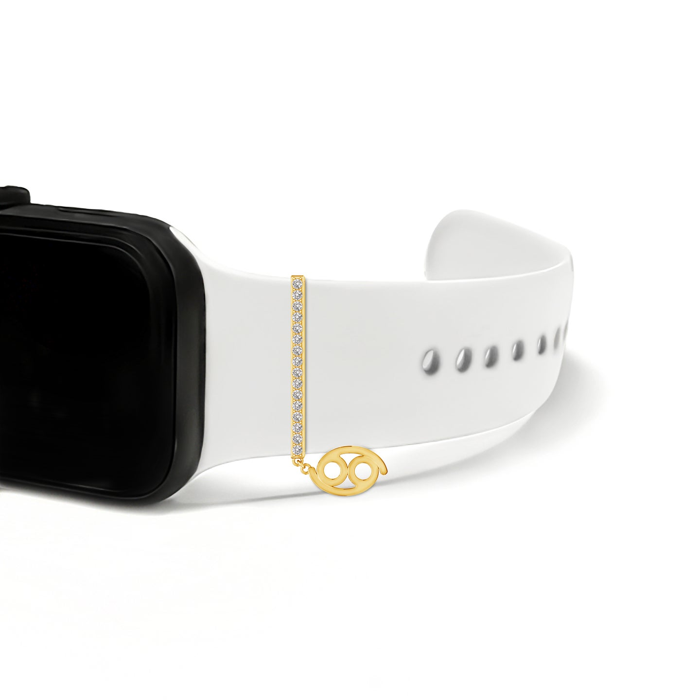 Cancer Zodiac Sign With Natural Diamond Watch Band