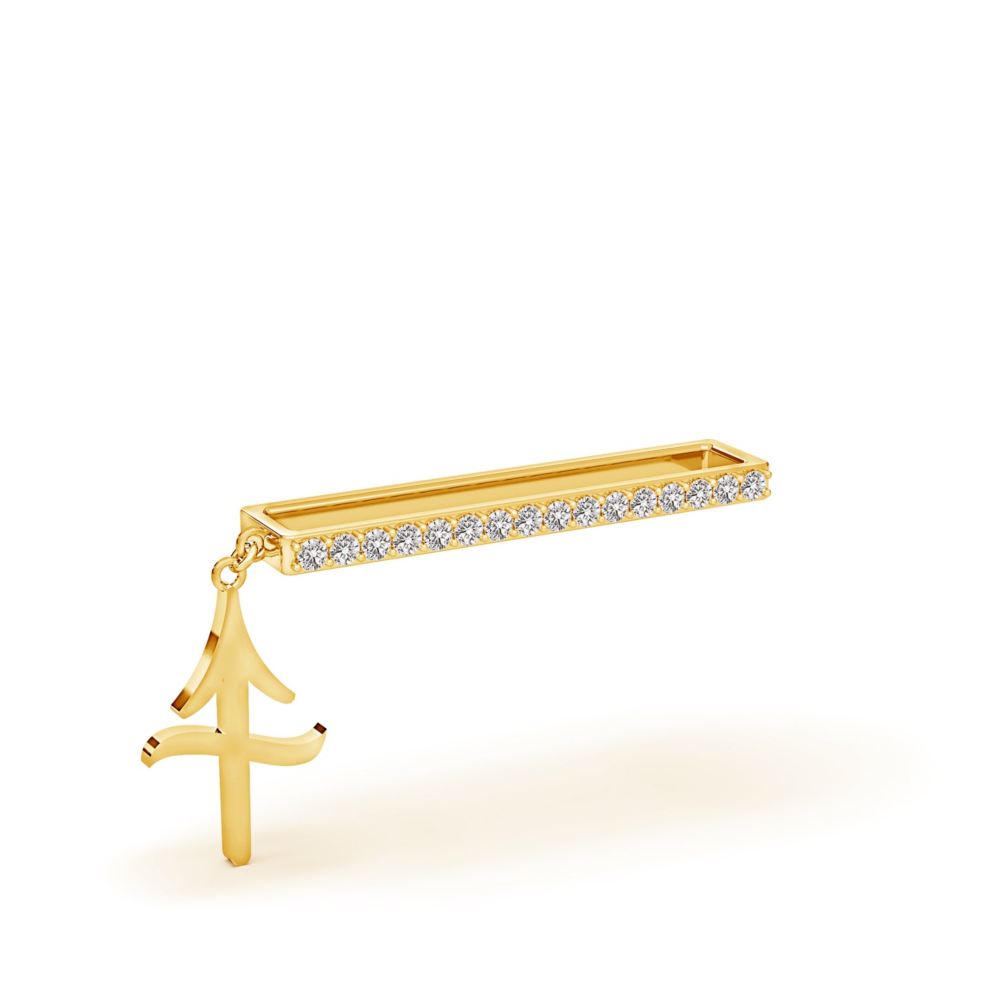 Sagittarius Zodiac Sign With Natural Diamond Watch Band