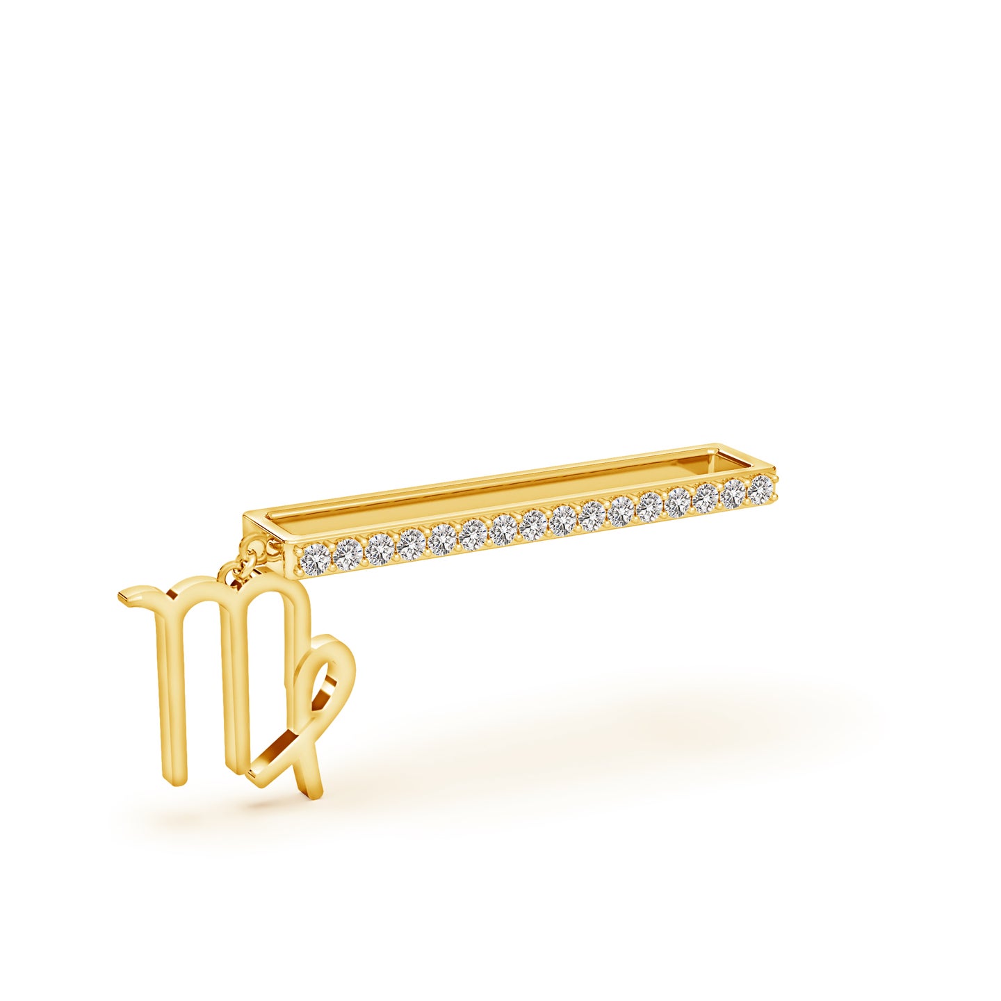 Virgo Zodiac Sign With Natural Diamond Watch Band